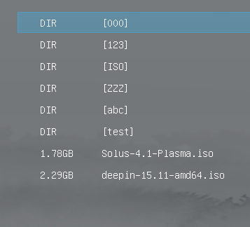 Ventoy boot menu in tree view for folders